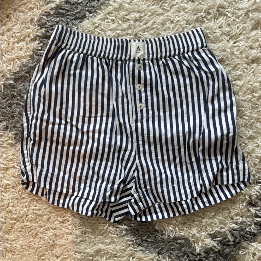 Navy and White Boxer Shorts
